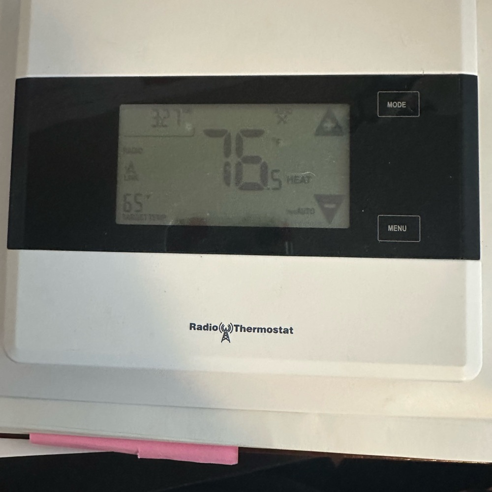 Radio Thermostat Black and White Digital Thermostat